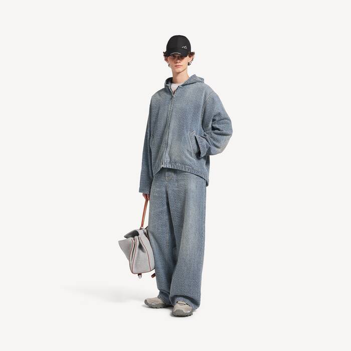 Jeans Denim Stitch Baggy da Uomo in Blu Scuro - Uomo | Balenciaga Italia IT - Image 1