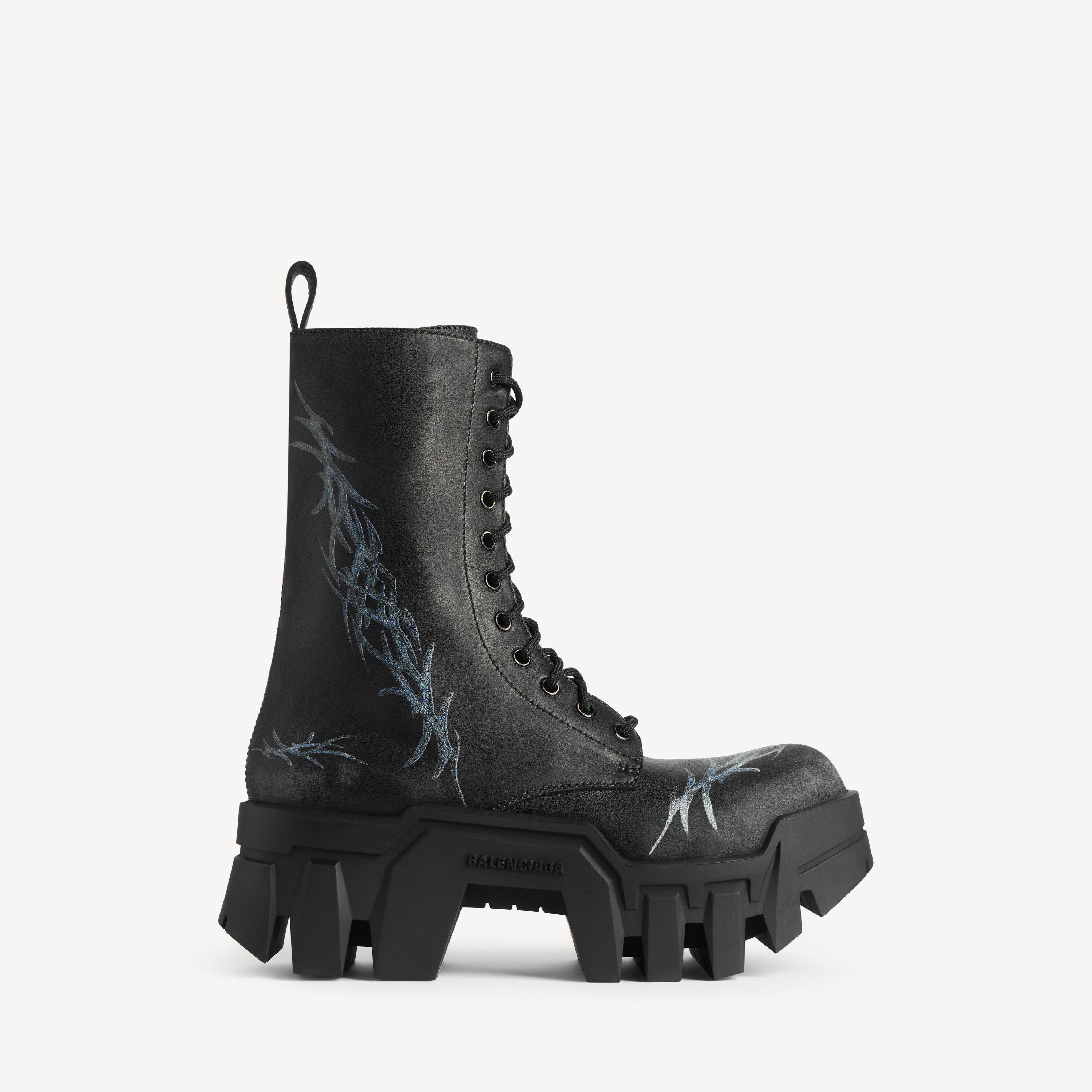 BALENCIAGA BULLDOZER 41 即購入可能 Men's Bulldozer Lace-up Bootie in Black | Balenciaga US