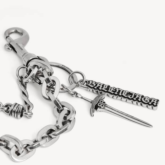 Men's Goth Trouser Chain in Antique Silver - Men | Balenciaga Taiwan Region EN - Image 3