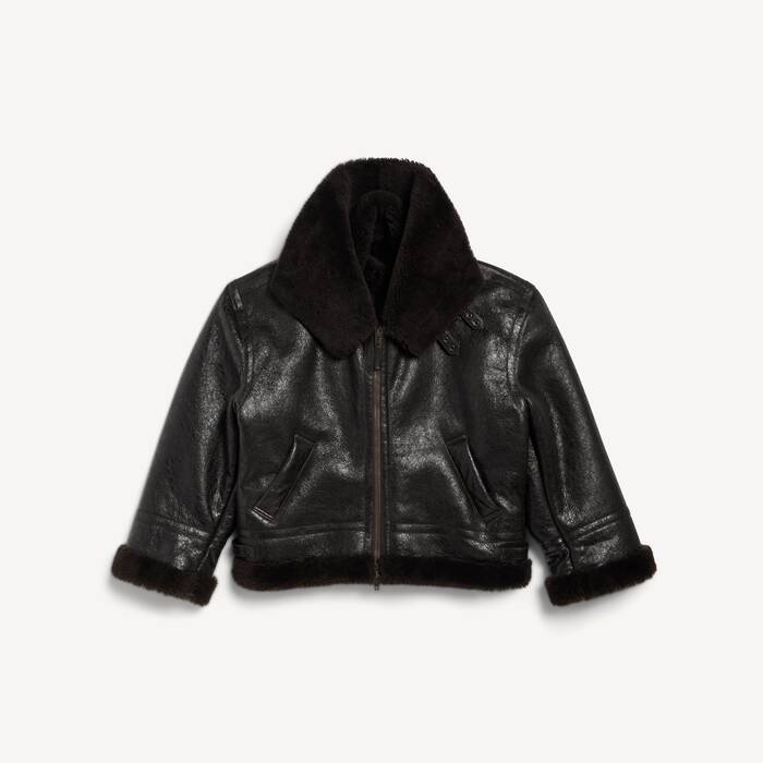 Men's High Collar Jacket in Brown - Men | Balenciaga Thailand EN - Image 2