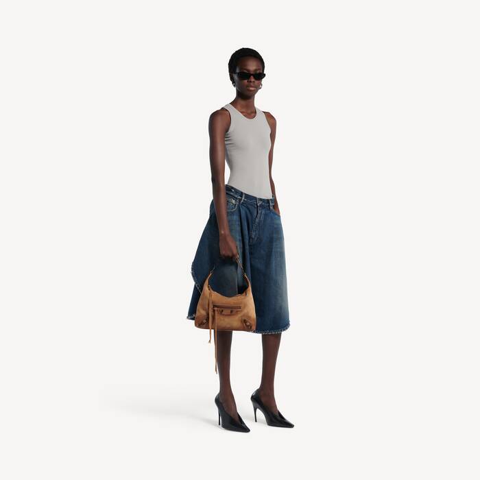 Sac Hobo Le City Petit pour Femme en Camel - Femme | Balenciaga Suisse FR - Image 3