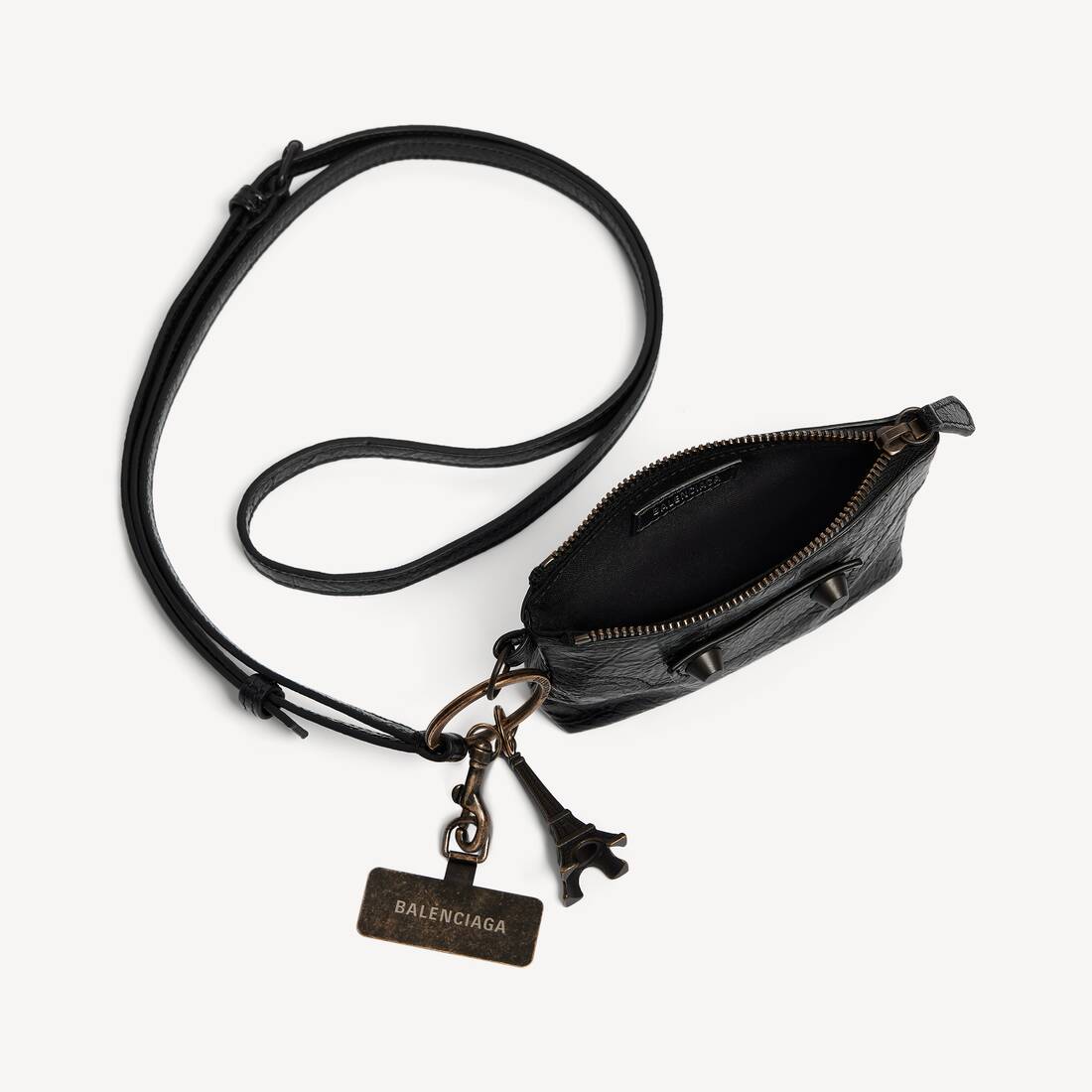 Women's Le City Phone Strap With Pouch in Black | Balenciaga United Kingdom EN - Image 2