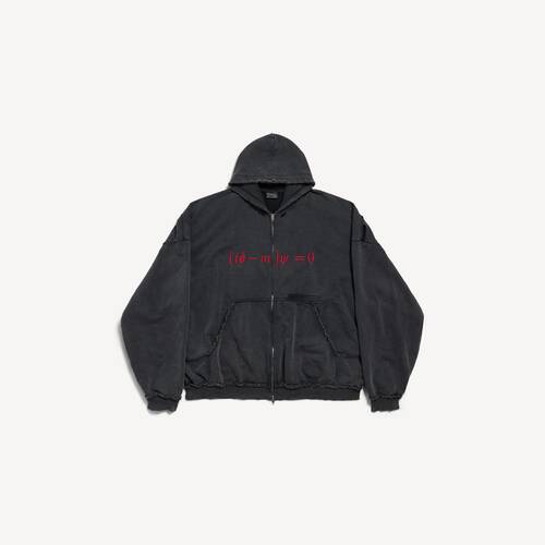 dirac equation pulled zip-up hoodie large fit