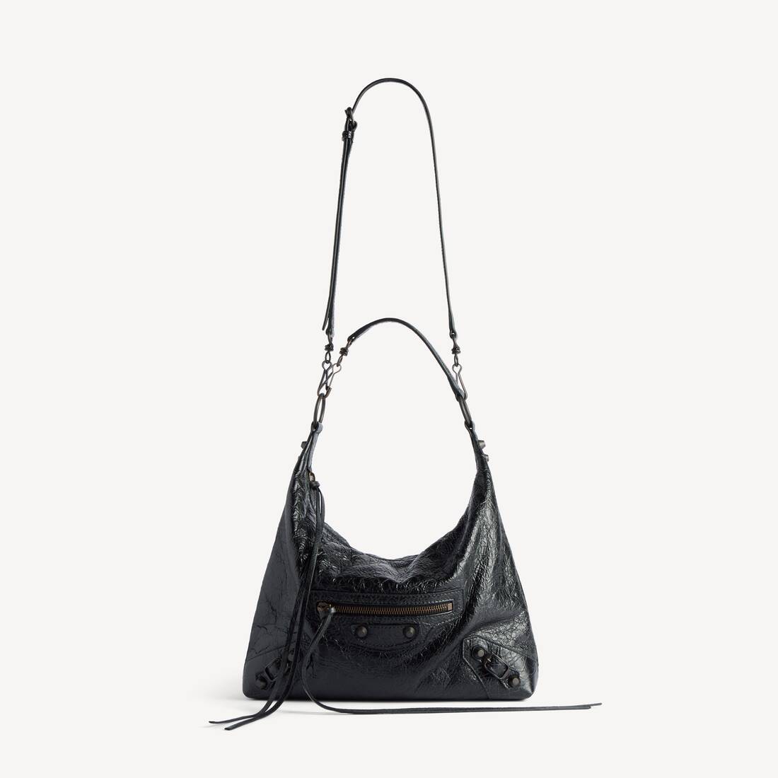 Sac Hobo Le City Petit pour Femme en Noir | Balenciaga France FR - Image 4