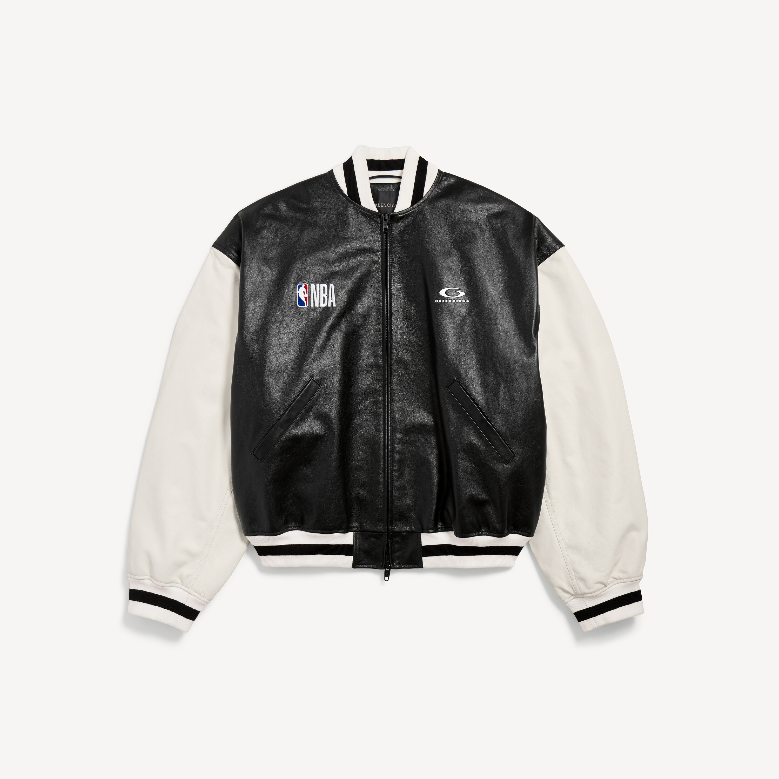 Balenciaga | Nba Collaboration Varsity Jacket in Black/white
