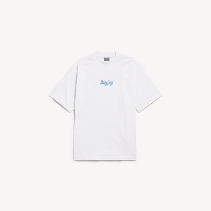 Men's Sketchy Medium Fit T-shirt in White - Men | Balenciaga Canada EN - Image 2