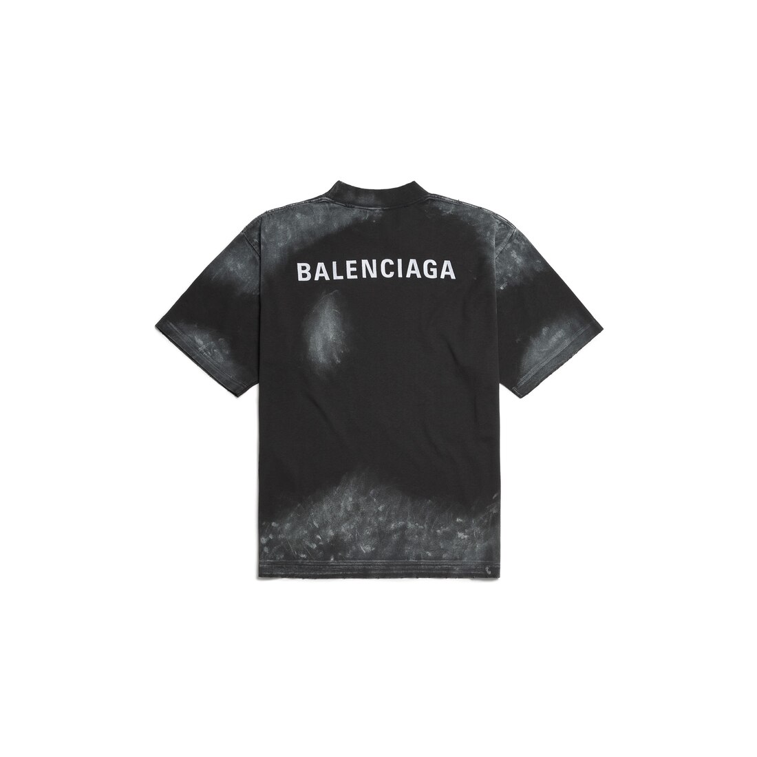 Men's Balenciaga Back T-shirt Medium Fit in Faded Black/white