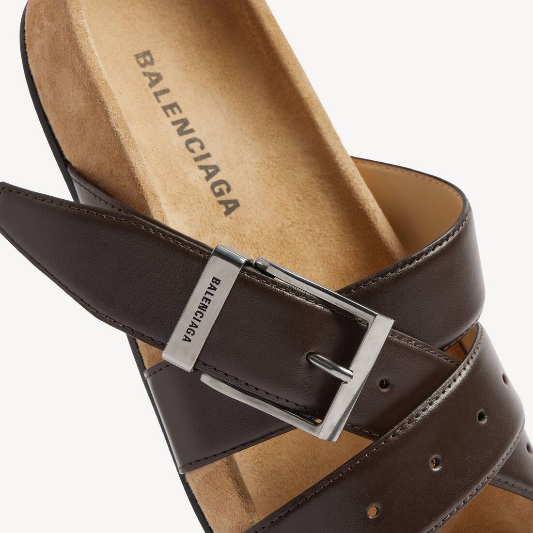 Mule Belt da Uomo in Moka | Balenciaga Italia IT - Image 2