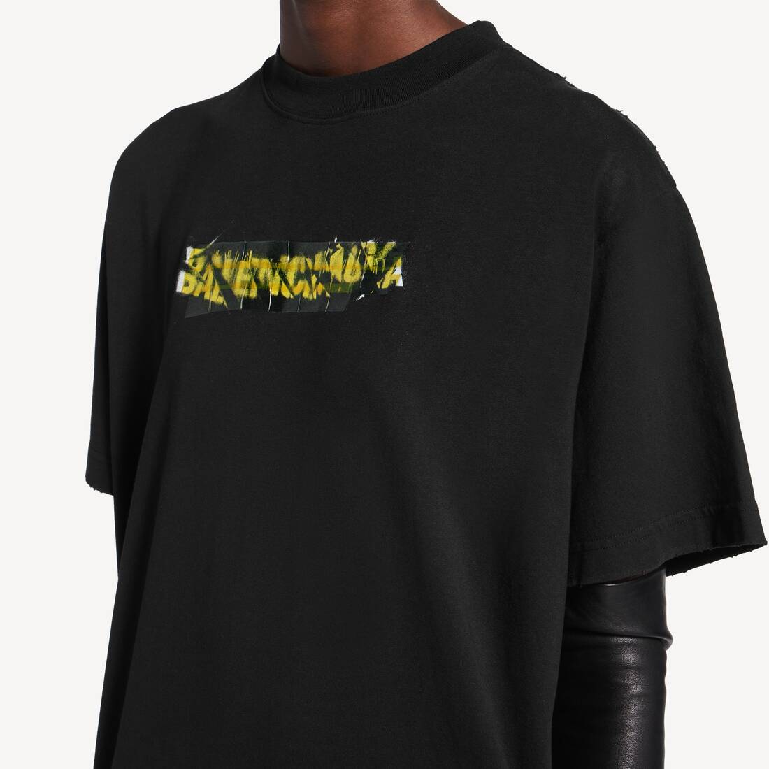 Women's Messy Spray Long Dress in Black | Balenciaga Japan EN - Image 6