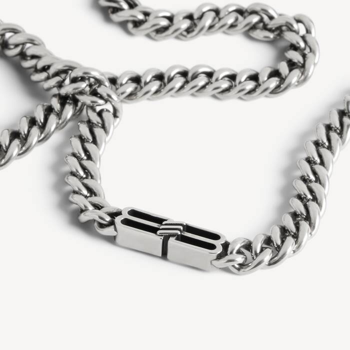 Men's Bb Icon Trouser Chain in Antique Silver - Men | Balenciaga Saudi Arabia EN - Image 3