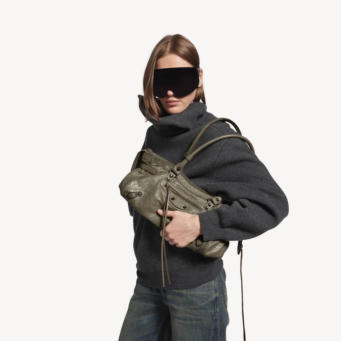 Sac Le City East-west pour Femme en Vert Militaire | Balenciaga Suisse FR - Image 7