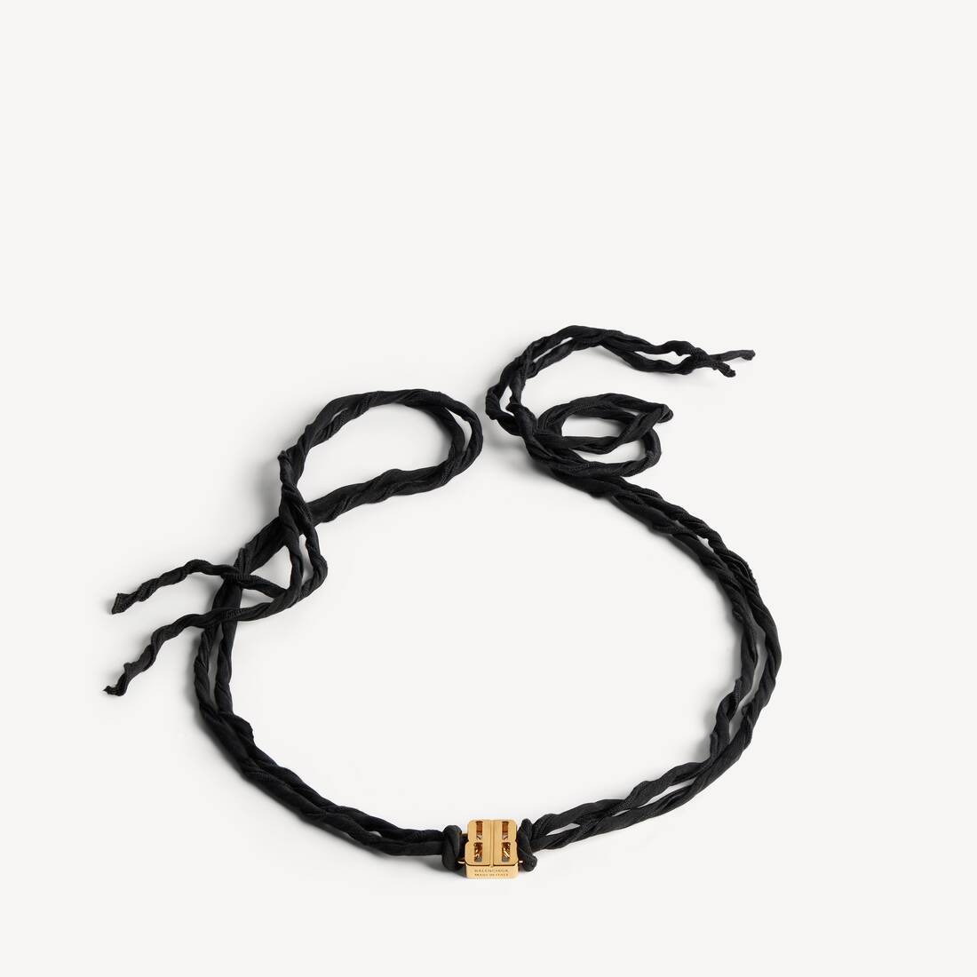 Ras-de-cou Nano Ruban Bb pour Femme en Noir/or Brillant | Balenciaga Belgique FR - Image 2