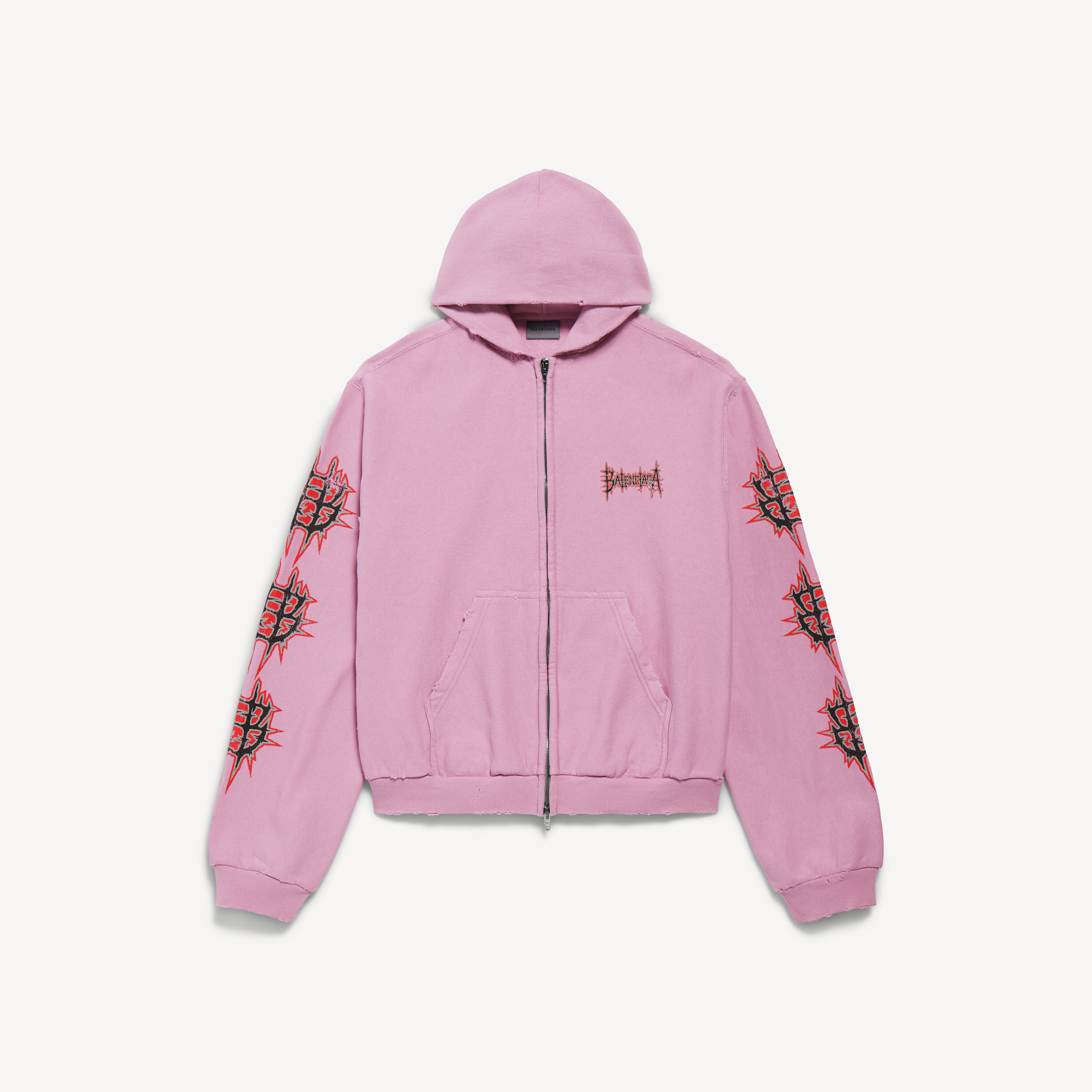Balenciaga sacré cœur medium fit zip-up hoodie