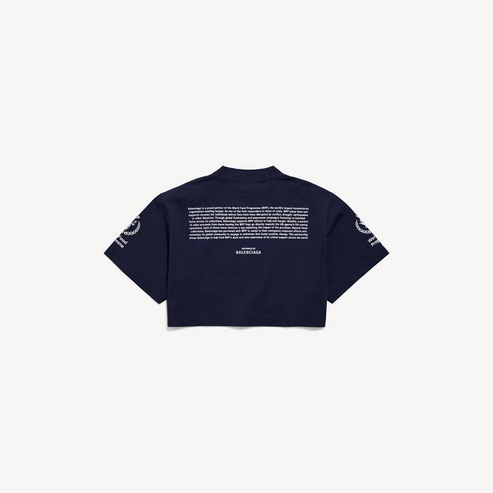 Wfp Crop-t-shirt f&uuml;r Damen in Marineblau - Damen | Balenciaga Schweiz DE - Image 2