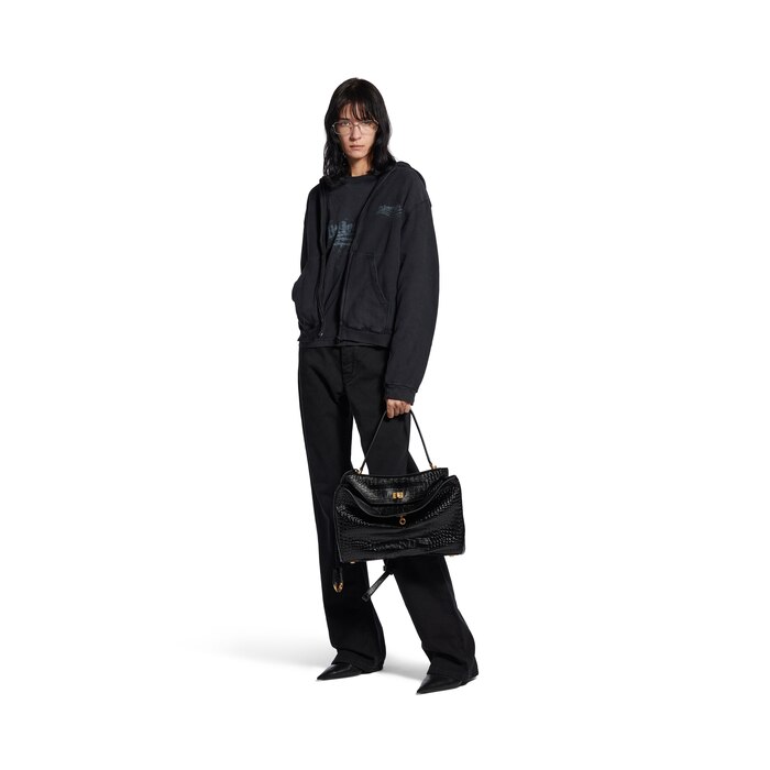 hoodie con cremallera washed crayon political regular fit