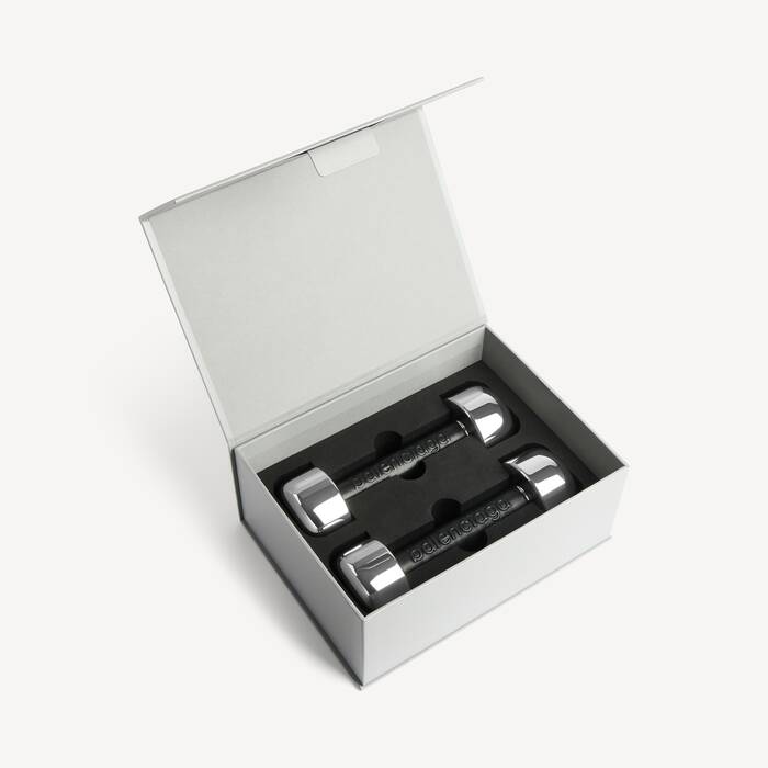 Techwear Dumbbells in Shiny Silver/black | Balenciaga Austria EN - Image 2