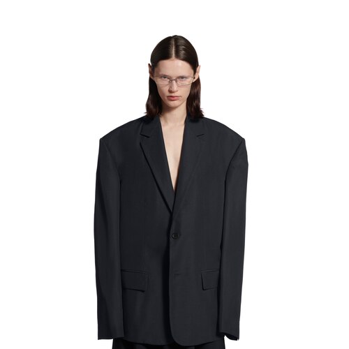 chaqueta sastre botonadura simple oversized