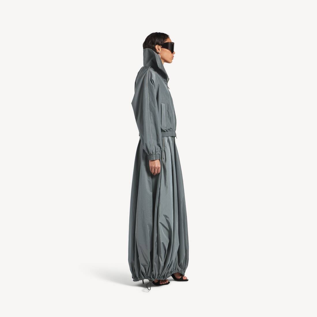 Women's Bodies High Collar Tracksuit Jacket in Elephant Grey | Balenciaga Australia EN - Image 3