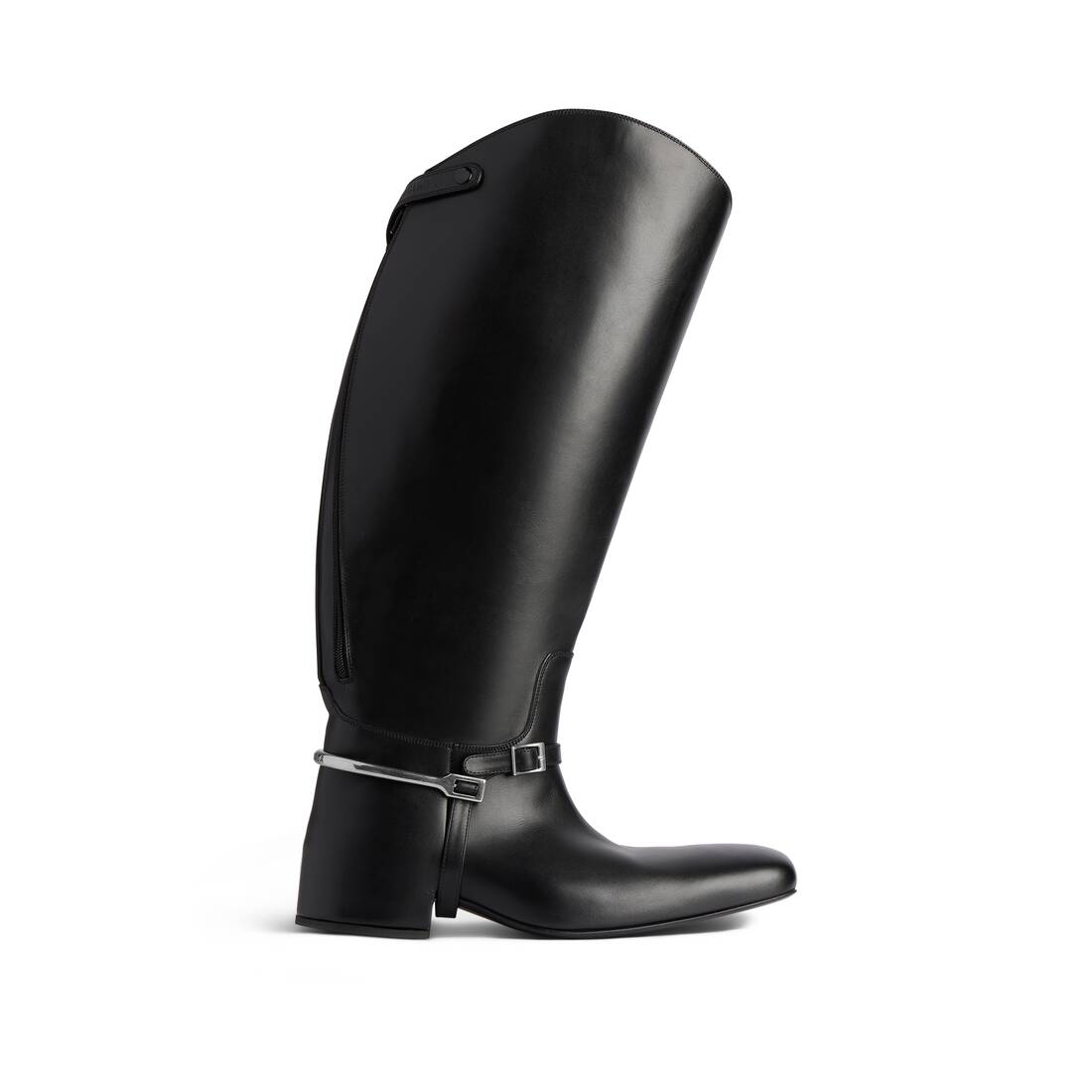 Men's Excavator Riding Boot in Black/silver