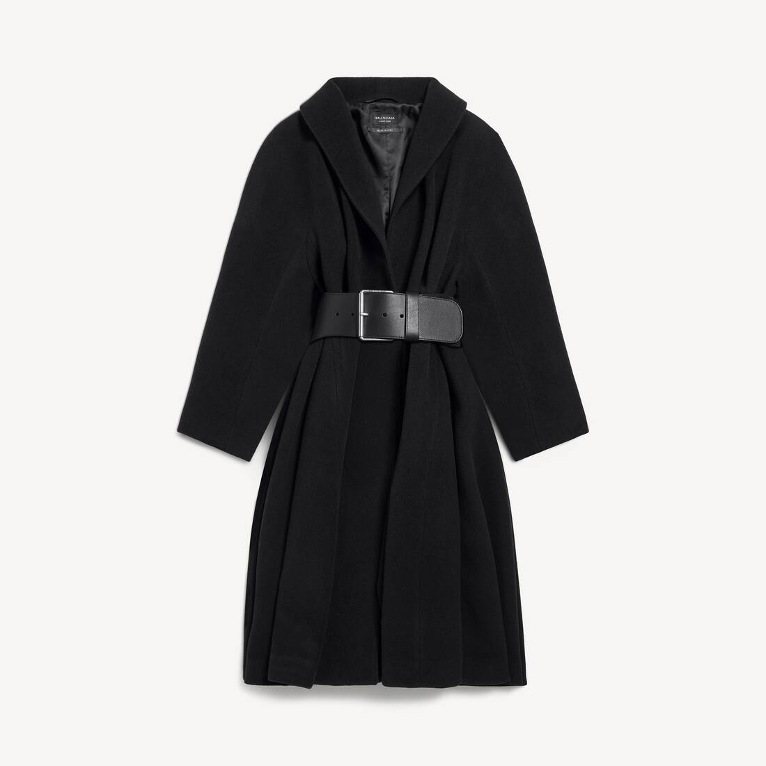Women's Wrap Coat in Black Women's Wrap Coat in Black