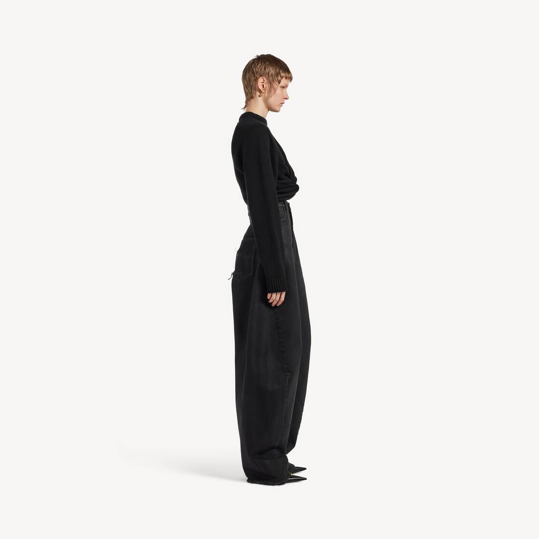 Maglione Girocollo da Donna in Nero | Balenciaga Italia IT - Image 3