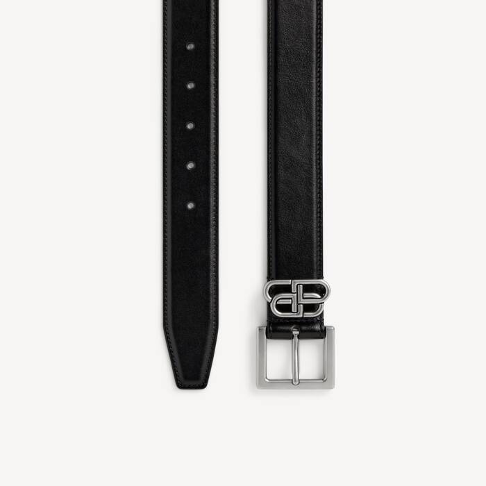 Men's Bb Loop Belt in Black - Men | Balenciaga Greece EN - Image 1