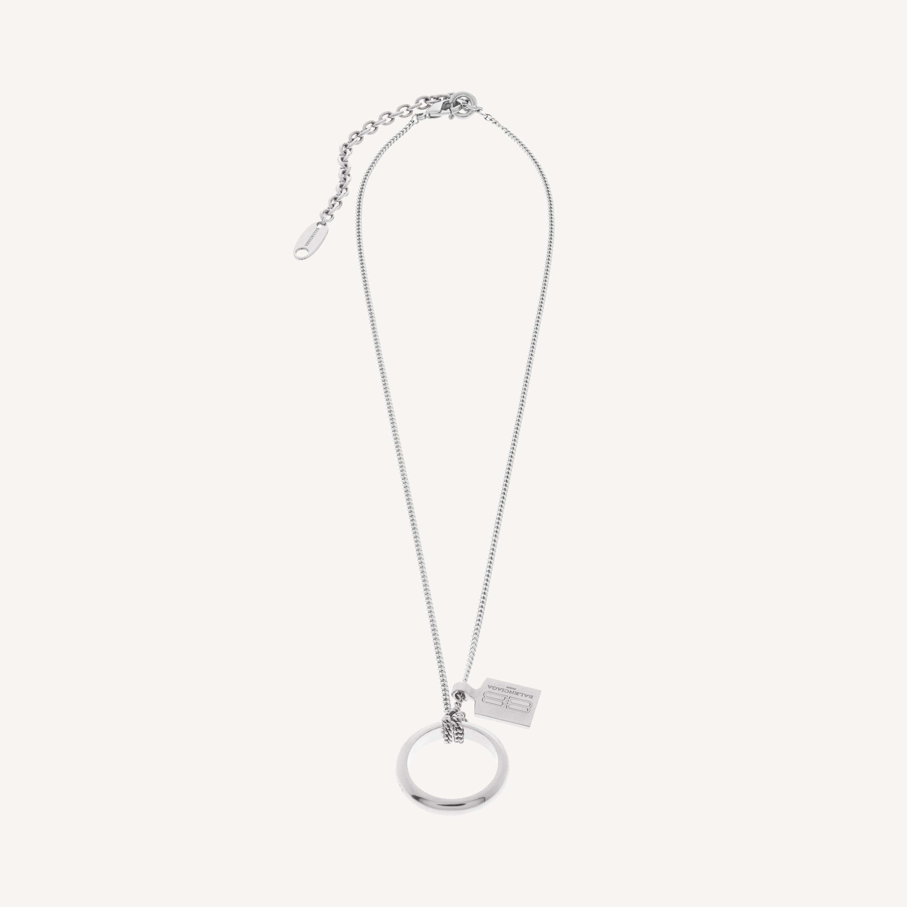 Saint-germain Ring Necklace in Shiny Silver