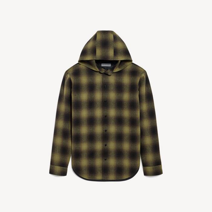 ブラック/カーキ の メンズ 中綿入りフード付きシャツ  - メンズ | Balenciaga 日本 JA - Image 1