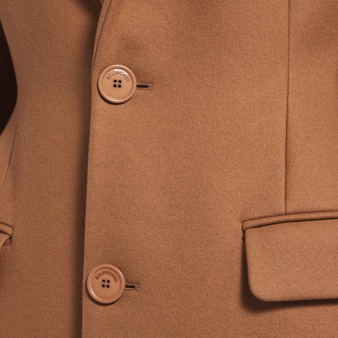Women's Single-breasted Coat in Camel | Balenciaga United Kingdom EN - Image 6