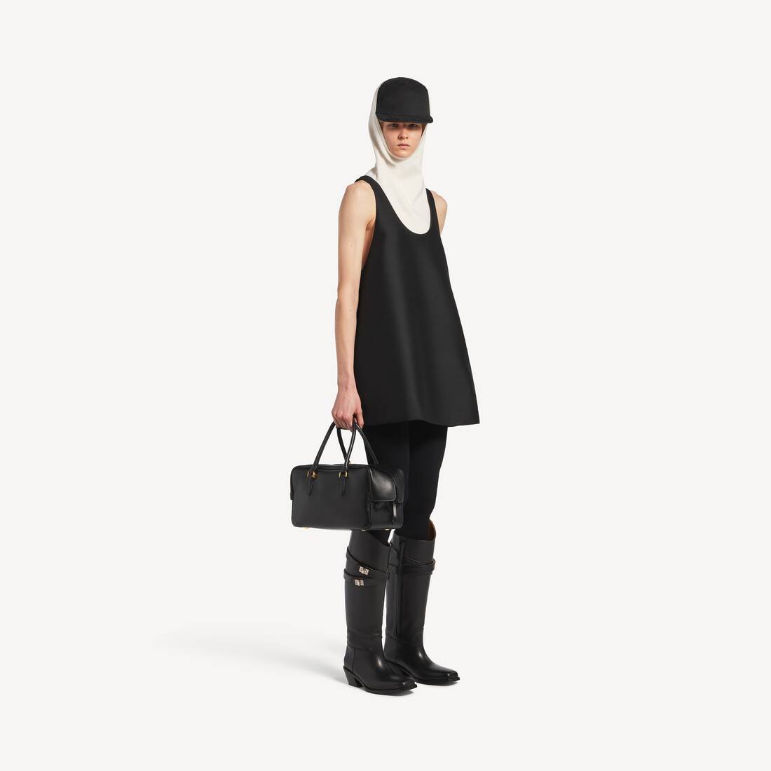 Women's Scooped Mini Dress in Black | Balenciaga United States EN - Image 2