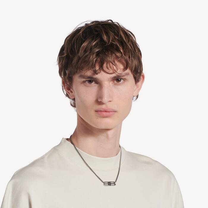 Collier Bb Icon in Argent Ancien | Balenciaga Suisse FR - Image 3