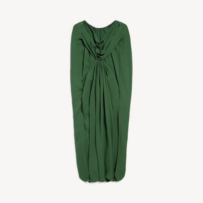 draped cape dress