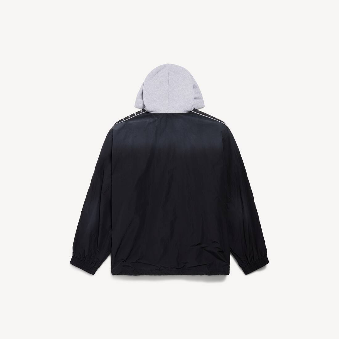 Stripe Trainingsjacke Gro&szlig;e Passform f&uuml;r Herren in Schwarz/grau | Balenciaga Deutschland DE - Image 2