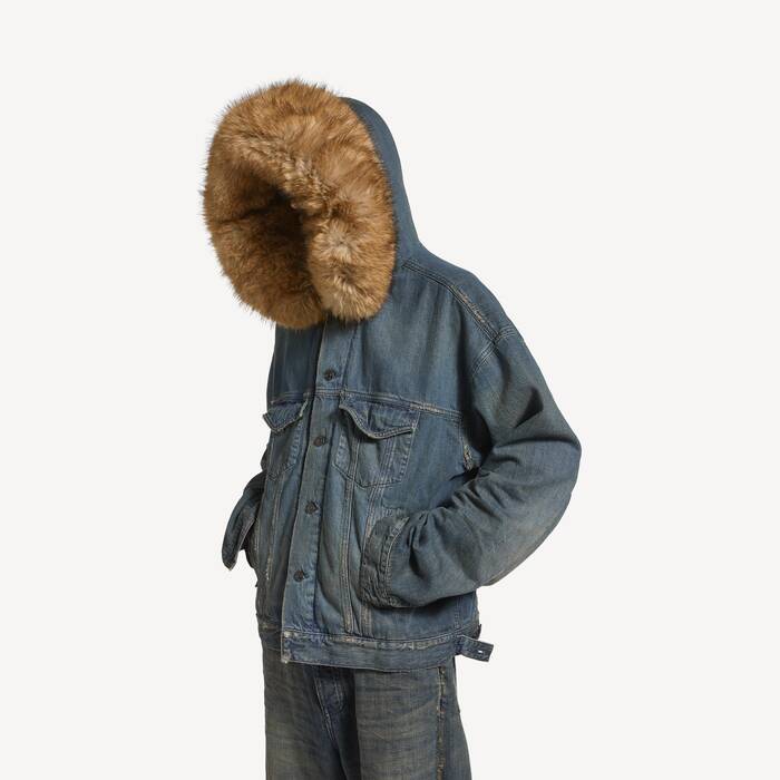 Veste Boxy pour Homme en Bleu - Homme | Balenciaga Luxembourg FR - Image 1