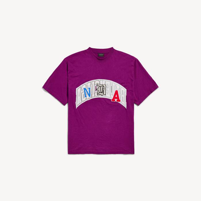 Balenciaga | Nba Collaboration廓形t恤 为 男士 在 紫色 - 男士 | Balenciaga 津巴布韦 ZH - Image 2