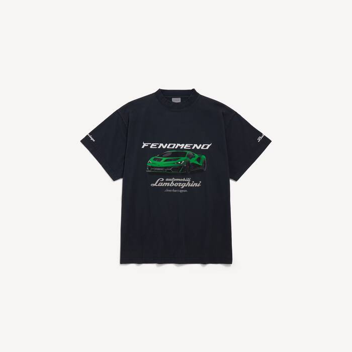 Balenciaga | Automobili Lamborghini Oversized-t-shirt f&uuml;r Herren in Verblasstes Verwaschenes Schwarz - Herren | Balenciaga Deutschland DE - Image 1