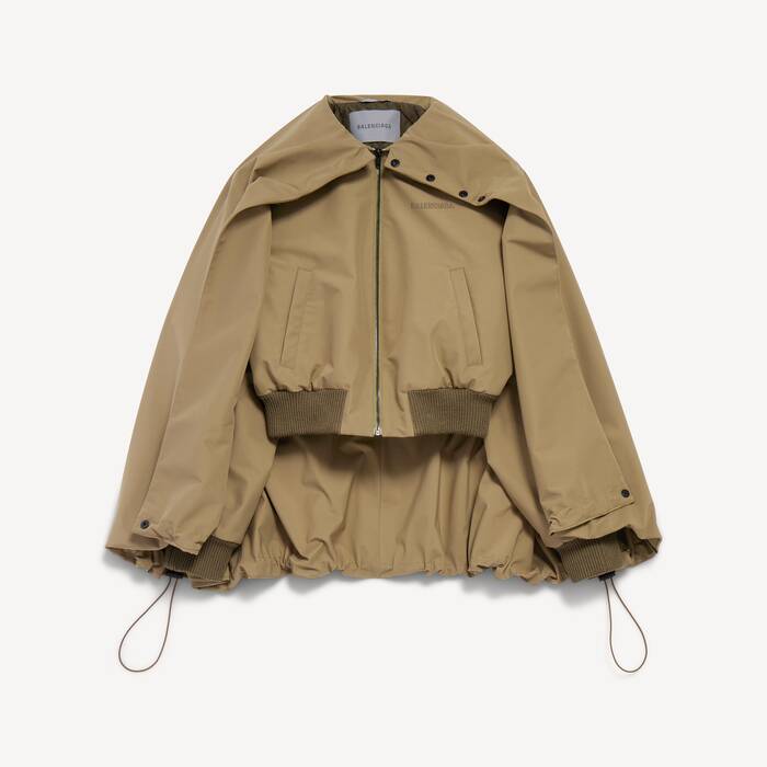 Women's Bomber Cape in Khaki - Women | Balenciaga Australia EN - Image 2