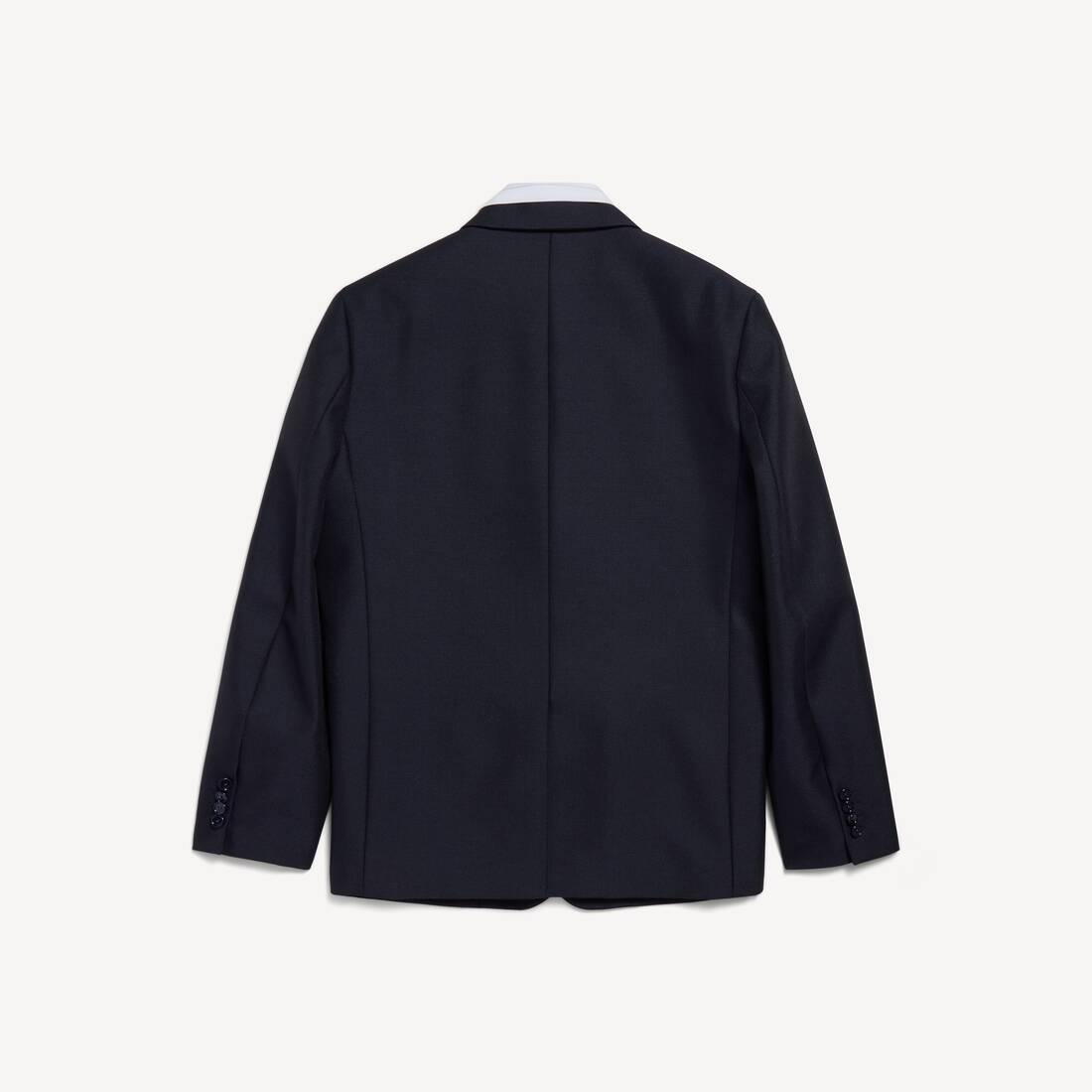 Men's Hybrid Shirt Jacket in Dark Navy | Balenciaga Thailand EN - Image 2