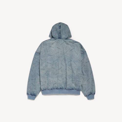 handrawn bows denim jacket