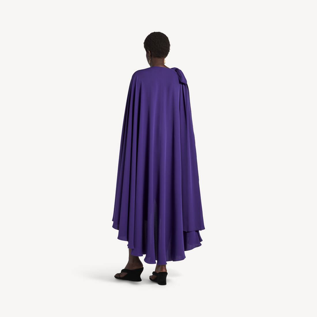 Robe Cape pour Femme en Violet | Balenciaga France FR - Image 4
