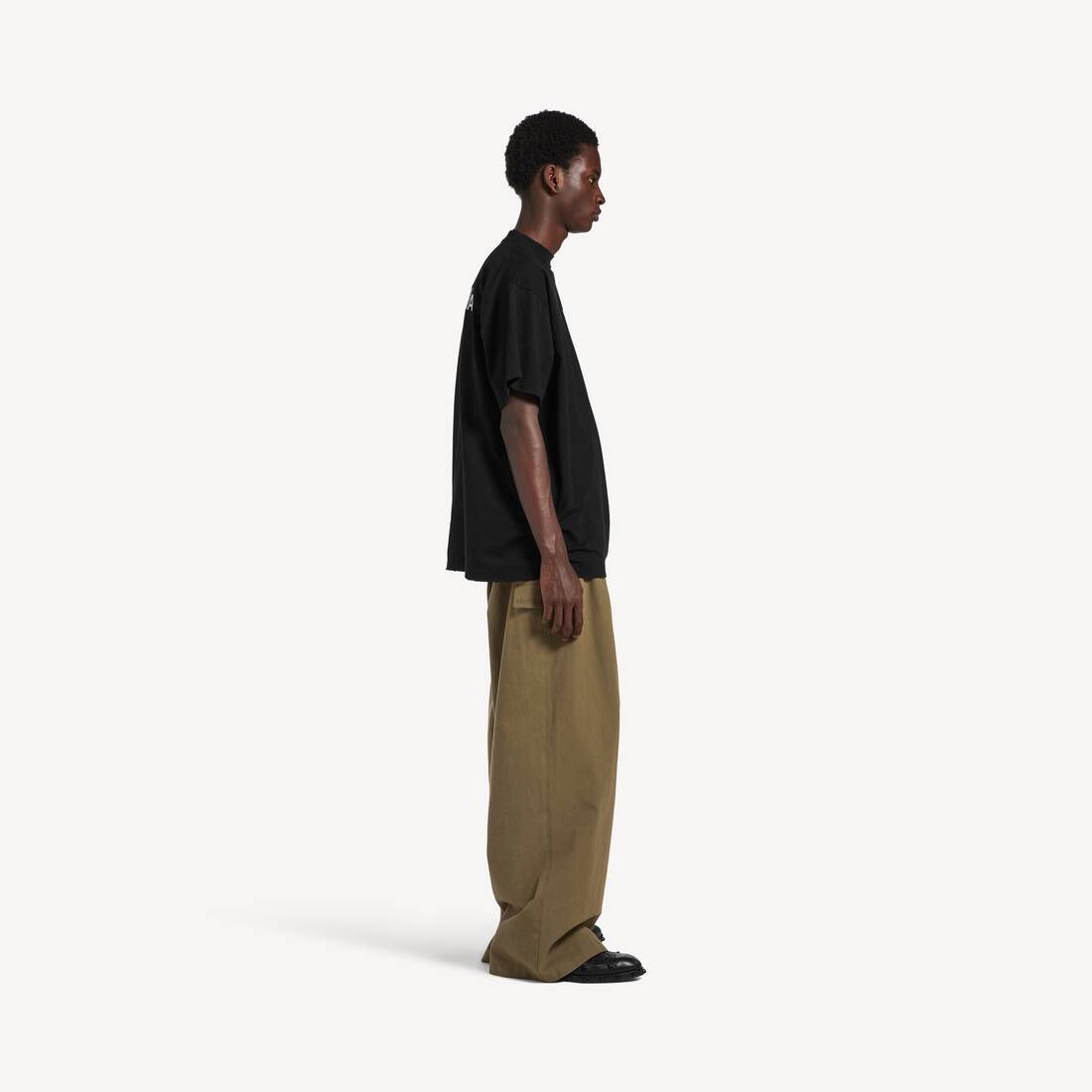 Silver Tape Balenciaga Back T-shirt Oversize-passform f&uuml;r Herren in Schwarz | Balenciaga &Ouml;sterreich DE - Image 3