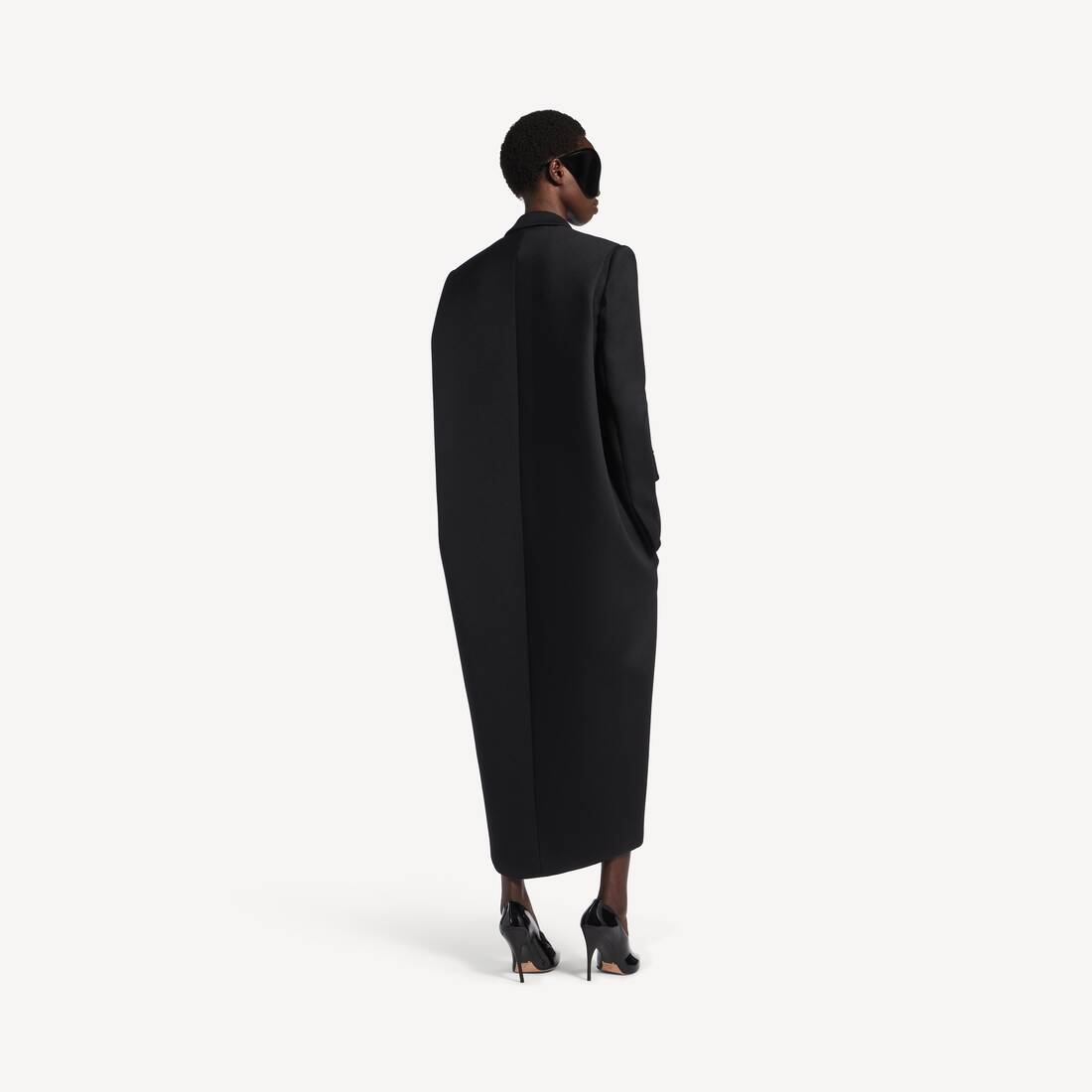 black dress coat ladies Women's Long Formal Dress, Elegant Double Breasted Coat for Office and Events 36 The dress is lined with 100% polyester for added comfort Womens Black Dressy Coats &