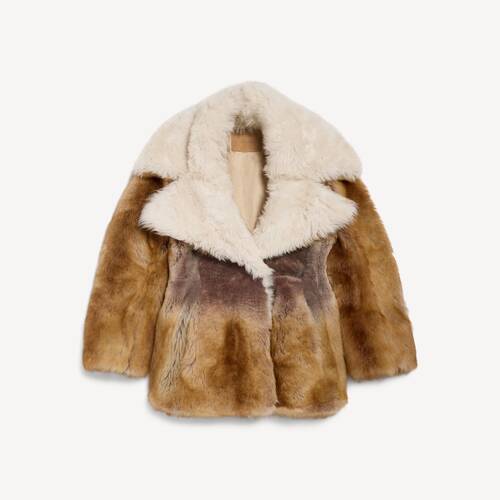 geformte shearling-jacke