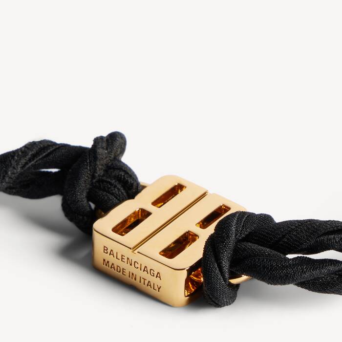 Women's Nano Ribbon Bb Bracelet in Black/shiny Gold - Women | Balenciaga Netherlands EN - Image 3
