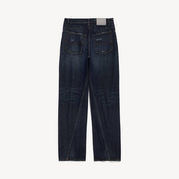 Women's Twisted Seam Jeans in Dark Blue - Women | Balenciaga Austria EN - Image 2