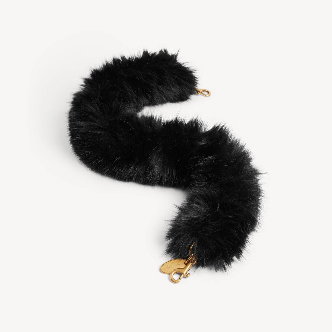 Women's Hair‑effect Fabric Strap in Black | Balenciaga United Kingdom EN - Image 2