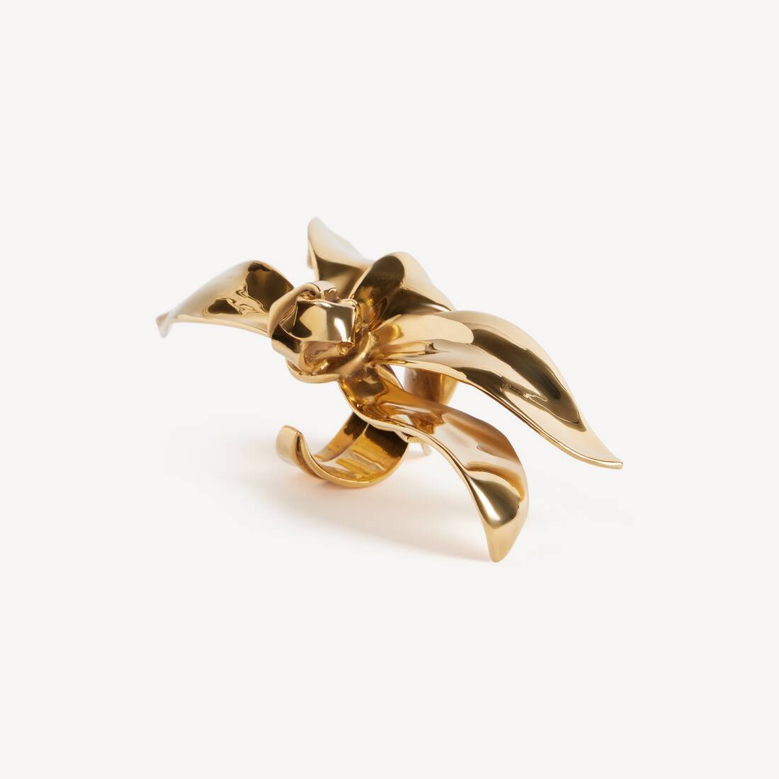 Women's Bloom Pinky Ring in Shiny Gold | Balenciaga Netherlands EN - Image 2