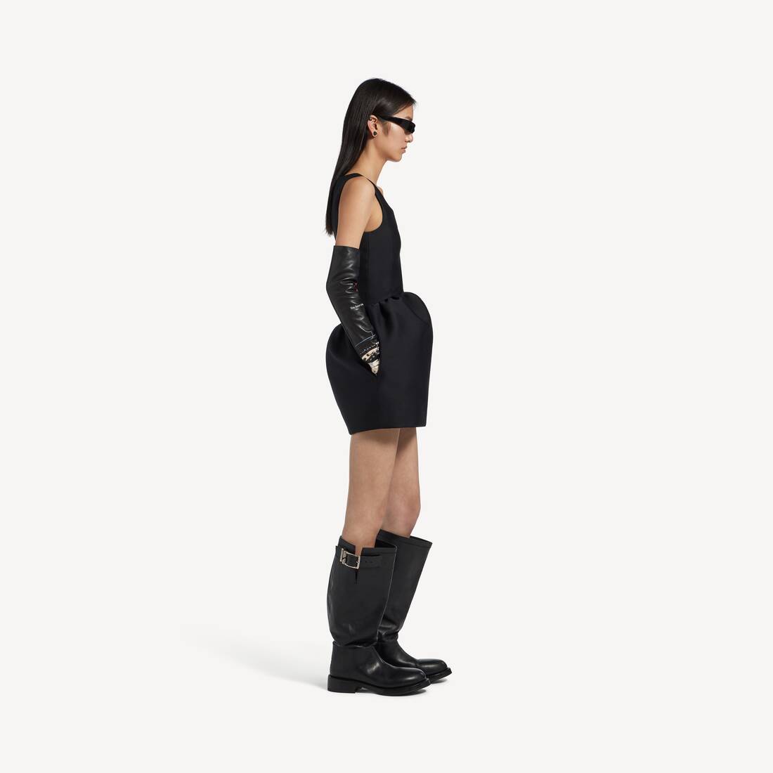Women's Bell Dress in Black | Balenciaga Canada EN - Image 3