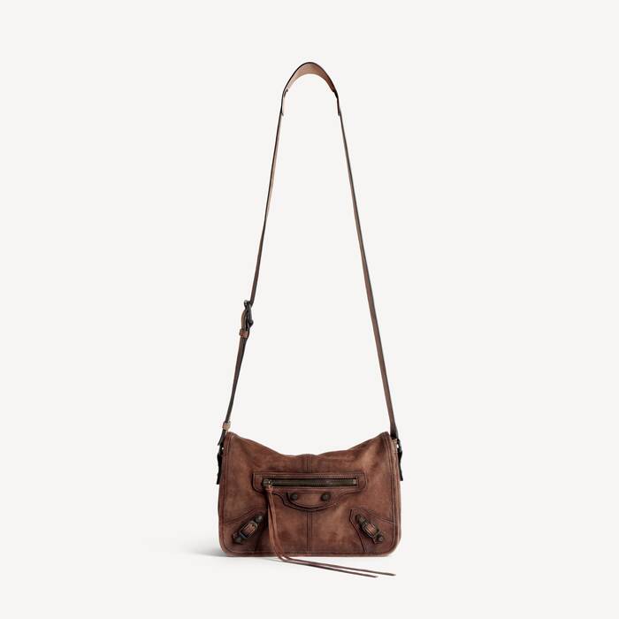 Bolso Mensajero Con Solapa Le City Peque&ntilde;o para Hombre en Espresso Claro - Hombre | Balenciaga Espa&ntilde;a ES - Image 1