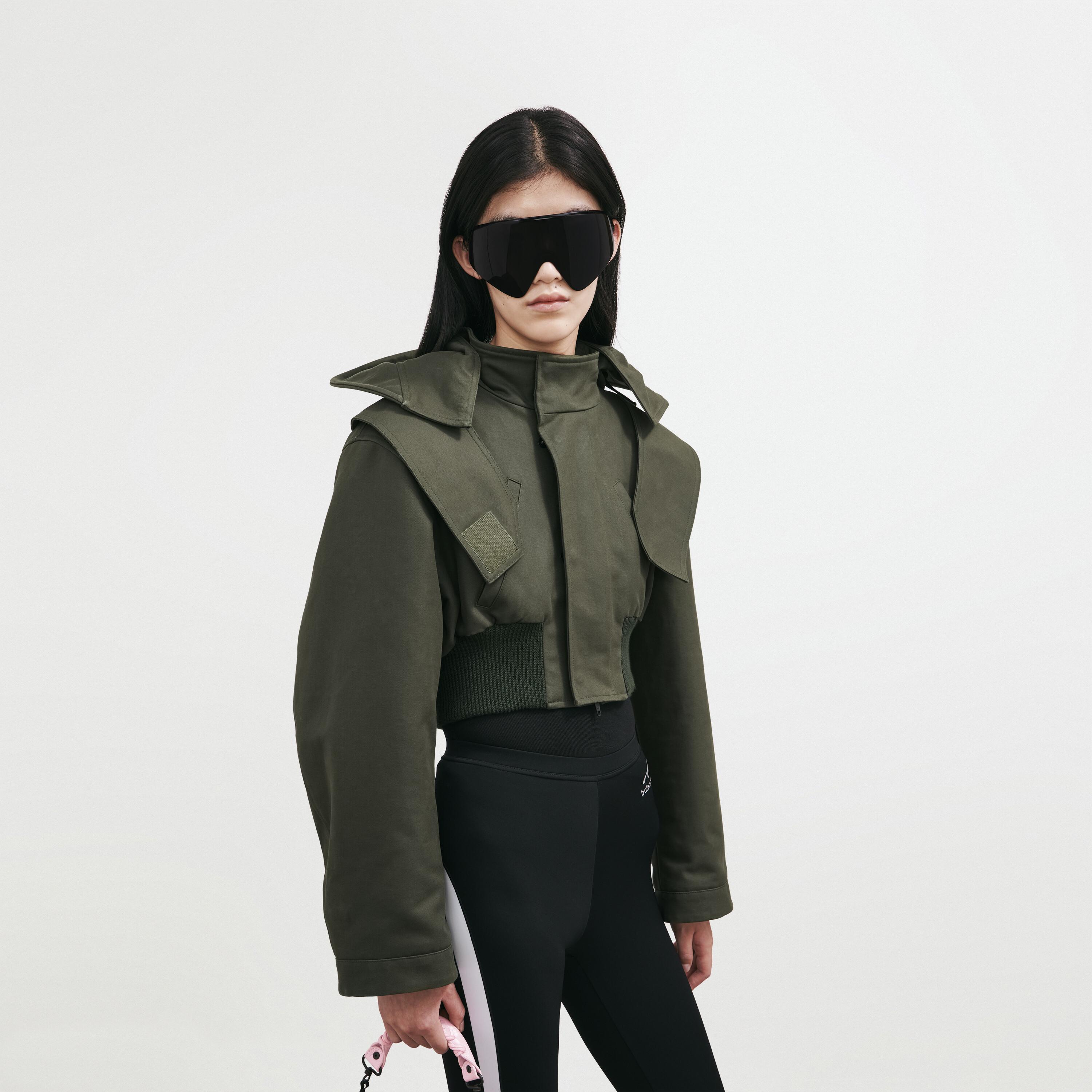 Balenciaga cropped military parka